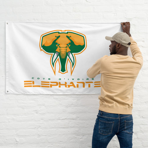 SUPPORTERS Flag White Background Ivory Coast