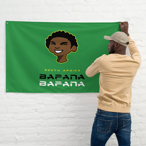 SUPPORTERS Flag Green Background South Africa