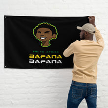 Load image into Gallery viewer, SUPPORTERS Flag Black Background South Africa