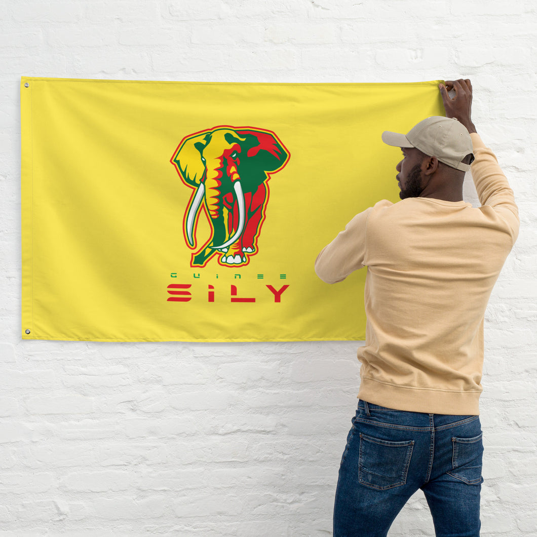 SUPPORTERS Flag Yellow Background Guinea Conakry