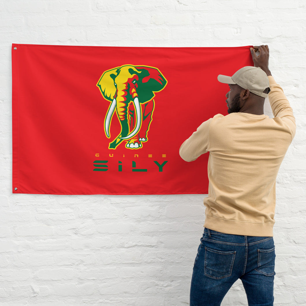 SUPPORTERS Flag Red Background Guinea Conakry