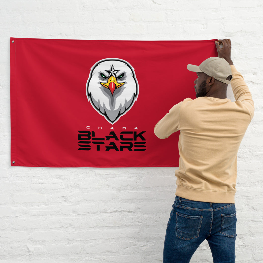 SUPPORTERS Flag Red Background Ghana