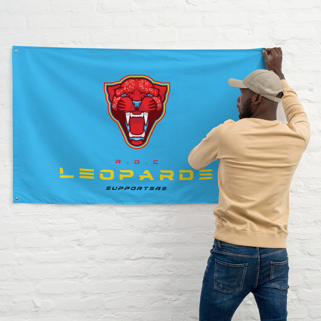 SUPPORTERS Flag Blue Background DRC