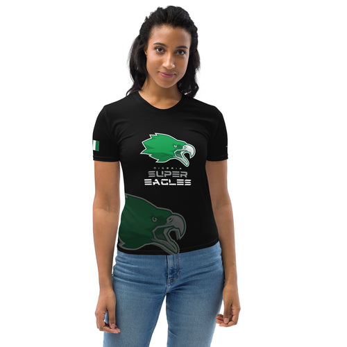 SUPPORTERS T-shirt Femme Noir Nigeria