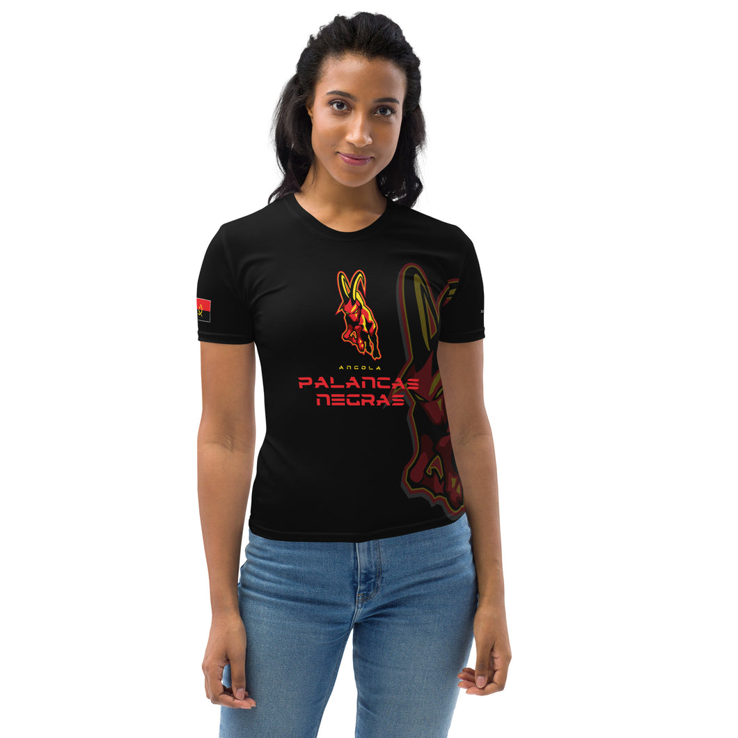 SUPPORTERS T-shirt Femme Noir Angola