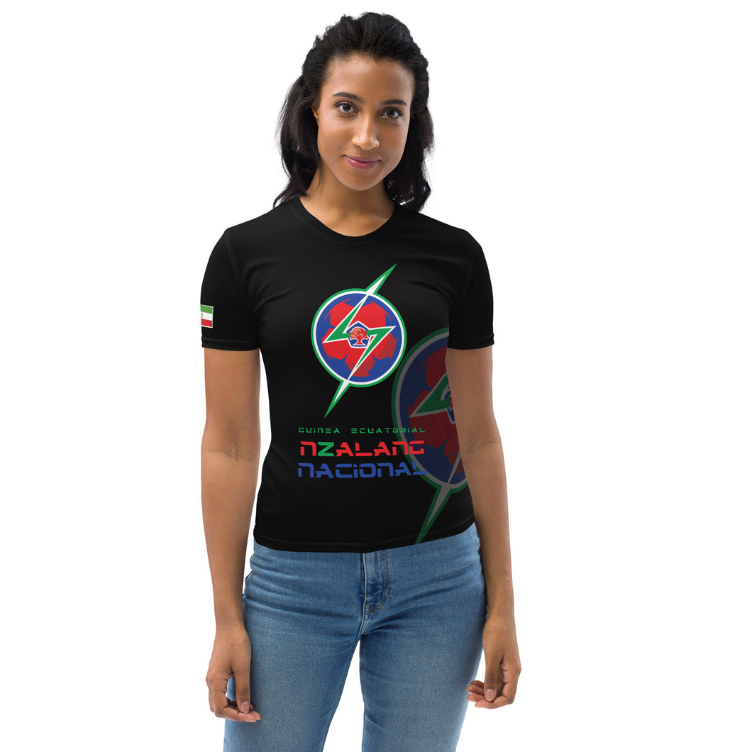 SUPPORTERS T-shirt Femme Noir Guinée Équatoriale