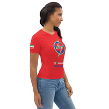 Charger l&#39;image dans la galerie, SUPPORTERS T-shirt Femme Rouge Guinée Équatoriale